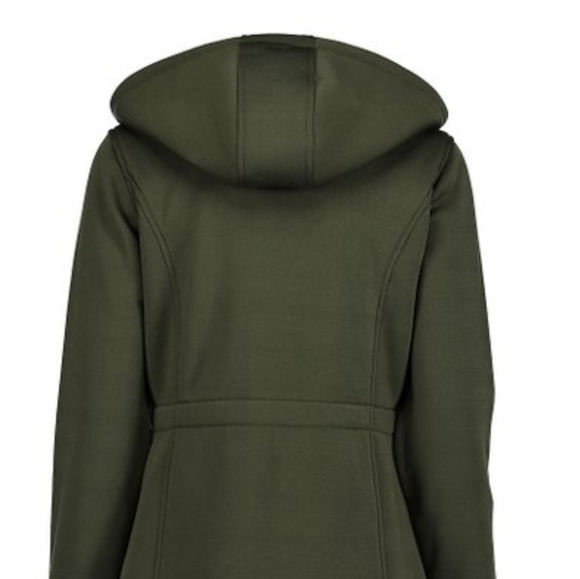 Olive Green Leopard Sherpa-Lined Hood Fleece Anorak NWTs Sz Large - Picture 4 of 8